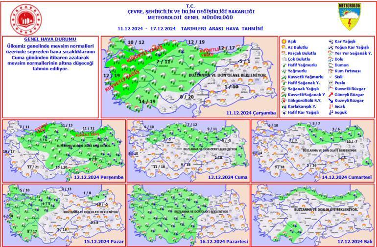 Meteoroloji yeni hava durumu haritası yayımladı İstanbul dahil birçok ile uyarı Resmen donacağız