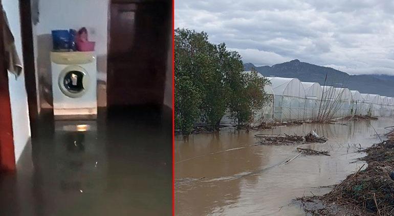 Antalyada sağanak Finike- Demre yolu kapandı