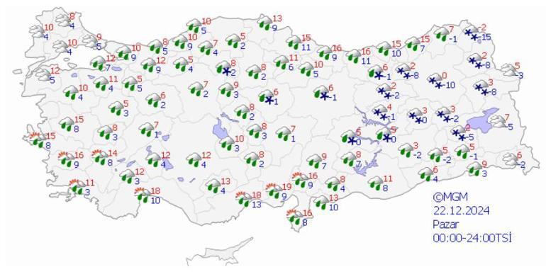 Hava durumu uyarısı Meteoroloji Pazar gününe dikkat çekti Kar, sağanak, fırtına, buzlanma...