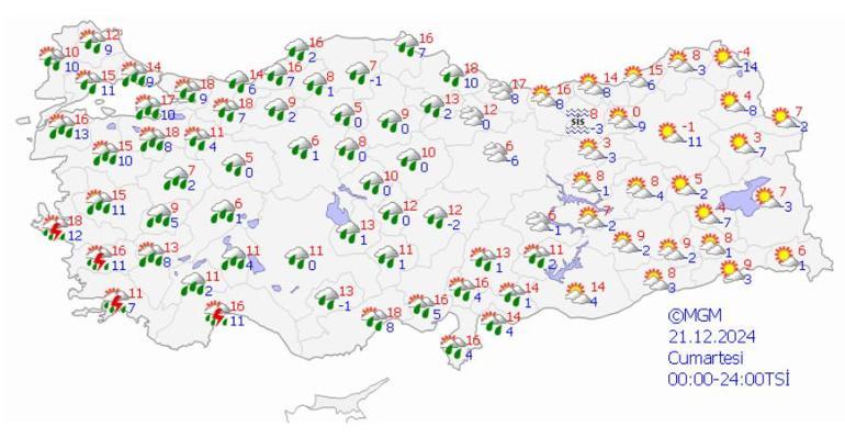 Hava durumu uyarısı Meteoroloji Pazar gününe dikkat çekti Kar, sağanak, fırtına, buzlanma...