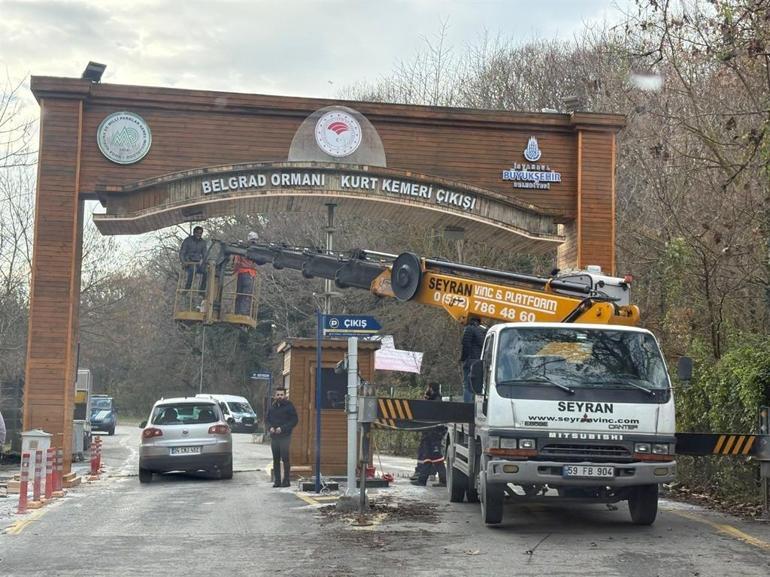 Belgrad Ormanındaki İBB tabelaları kaldırıldı, DKMP tabelaları asıldı