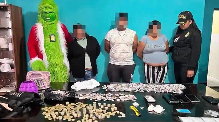 Peru polisi, Grinç kılığına girerek operasyon düzenledi