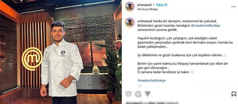 Mastercheften elenen Erimden ilk paylaşım Elbet bir gün geri döneceğim