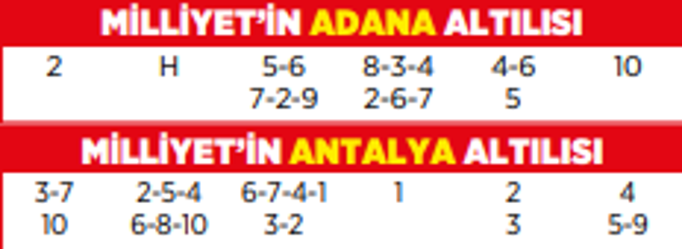 Altılı ganyanda bugün (31 Aralık)