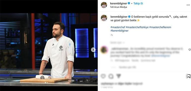 Masterchef Türkiyenin son finalisti Keremden kaşık paylaşımı