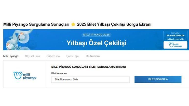 Milli Piyango yılbaşı çekilişi sonuçları Büyük ikramiye hangi ile çıktı Amorti rakamları