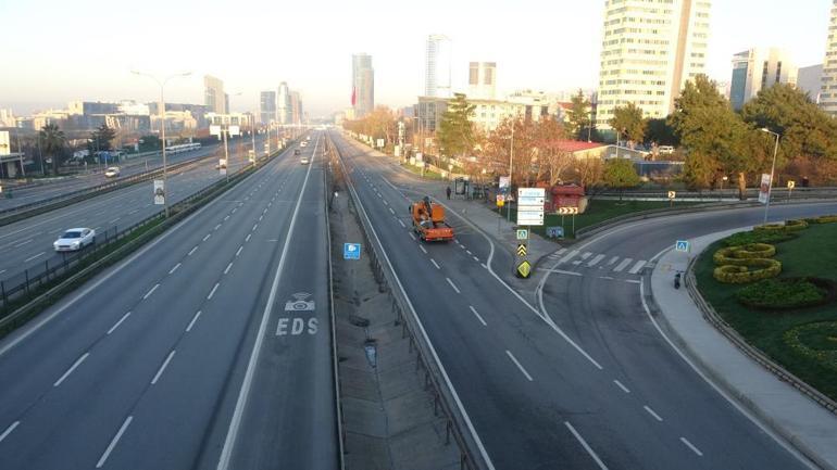 Yılın ilk gününde İstanbul’da yollar boş