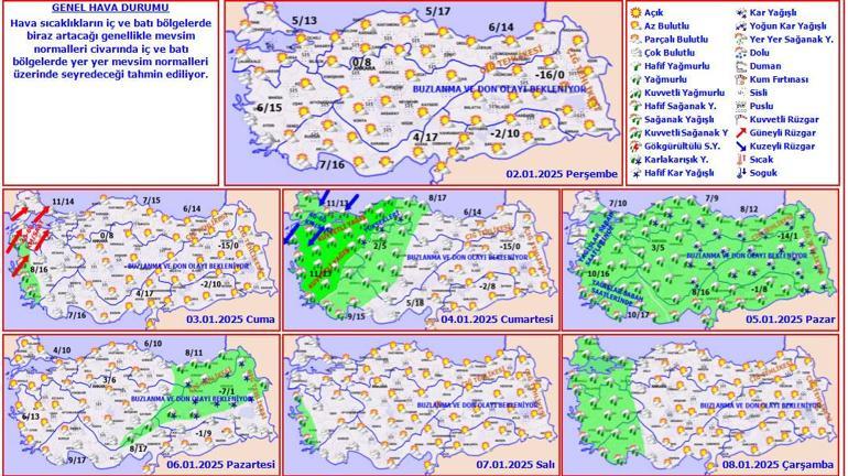 Meteoroloji hafta sonu için uyardı Kar ve sağanak geliyor