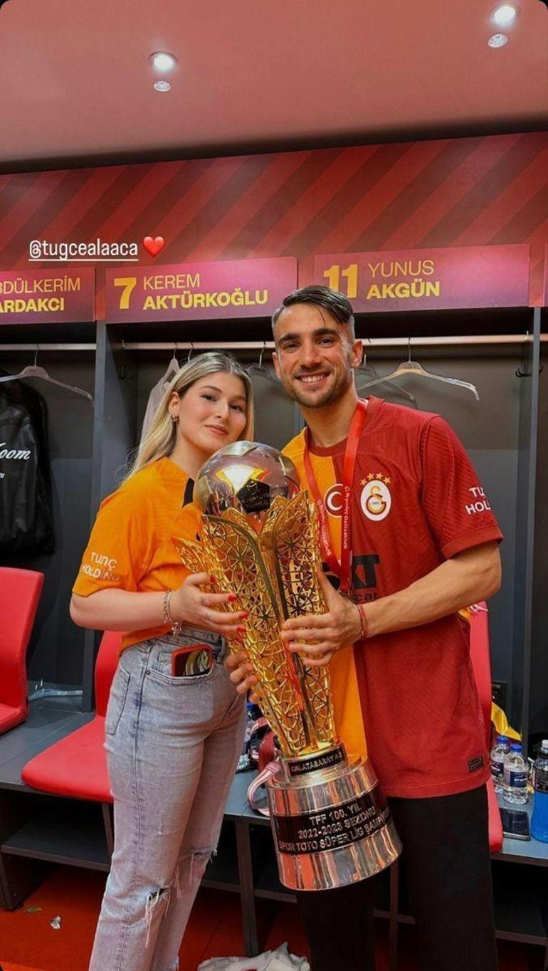 Galatasaraylı Yunus Akgünden sevgilisine evlenme teklifi