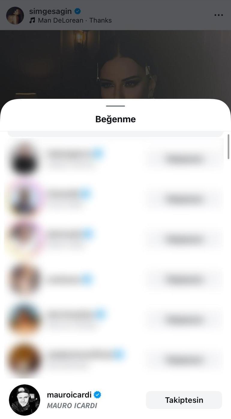 Simge paylaştı, Icardi anında beğendi Aşk dedikoduları çoktan başladı