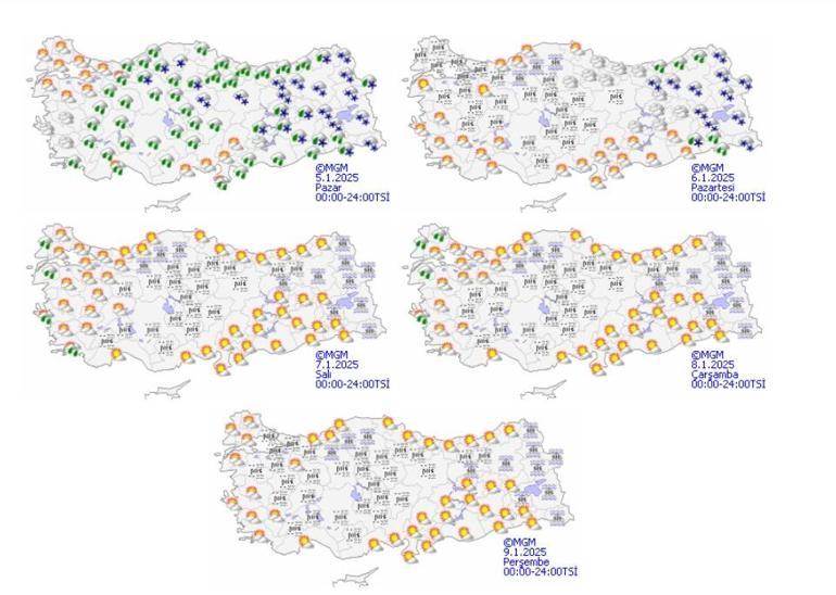 Son dakika: Meteoroloji hava durumu haritasını yayımladı Kar geliyor