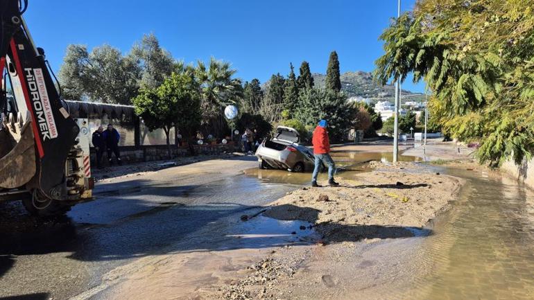 Yer: Bodrum Otomobil çukura düştü Canımız bu kadar ucuz