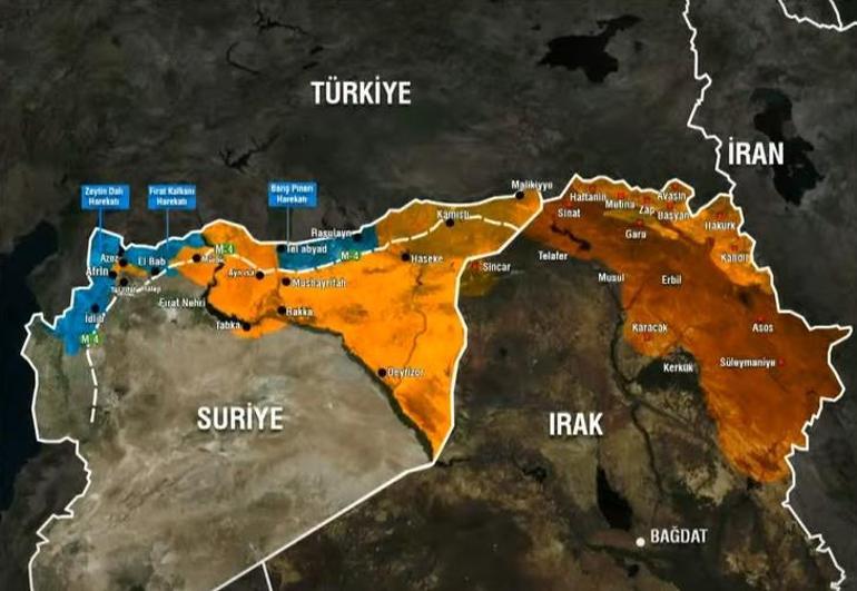 Türkiye sınırından sıcak görüntü ABD askerleri terör örgütü nöbetinde