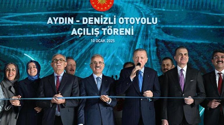 Aydın-Denizli Otoyolu açıldı Erdoğan: 7,4 milyar lira tasarruf olacak