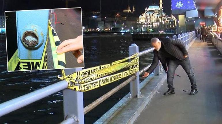 Galata Köprüsünde panik Bir kişi Haliçe düştü