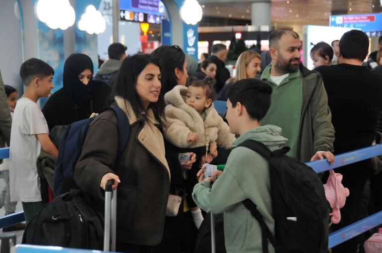 İstanbul Havalimanında sömestr tatili yoğunluğu