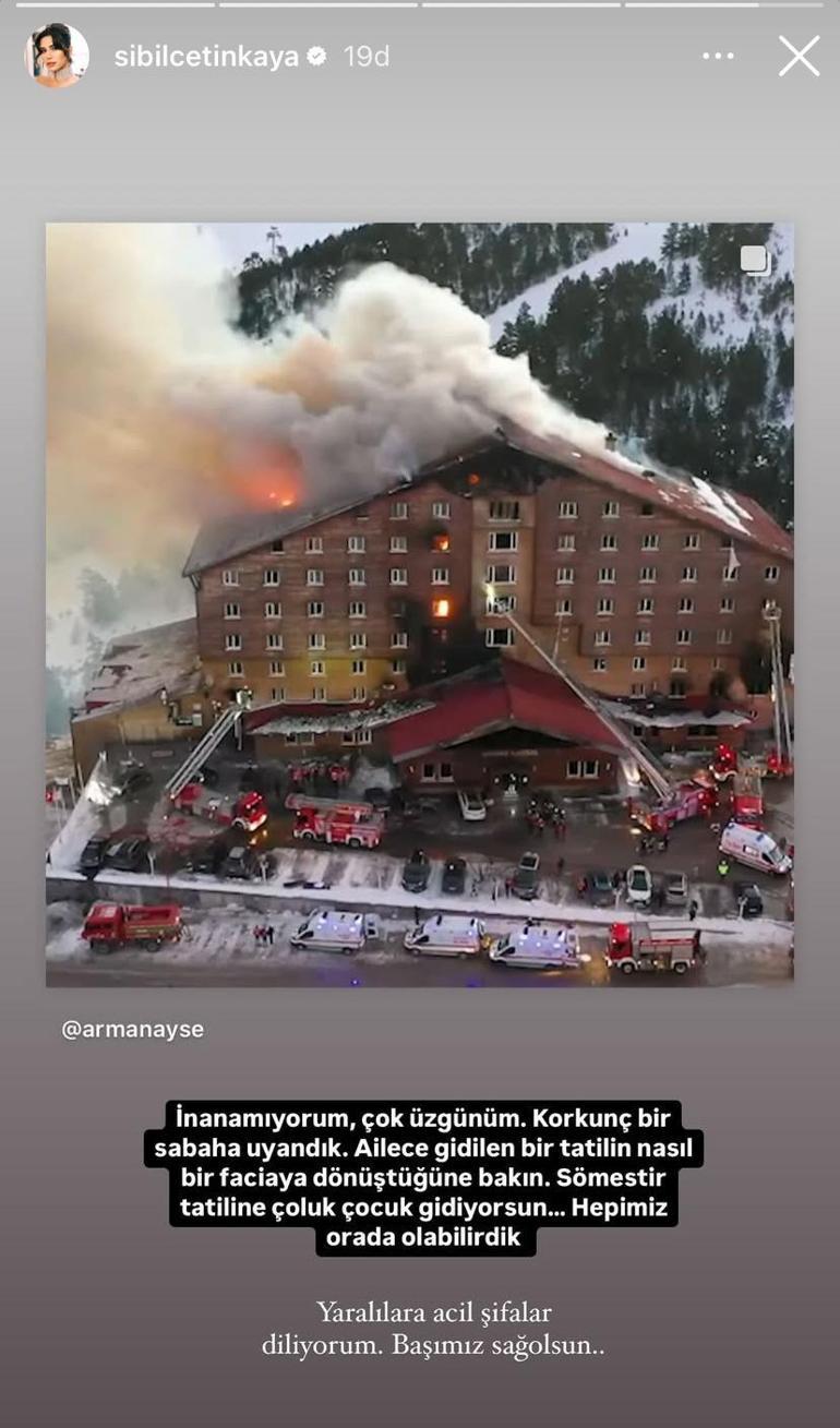 Boluda otel yangını faciası Ünlülerden taziye mesajları yağdı