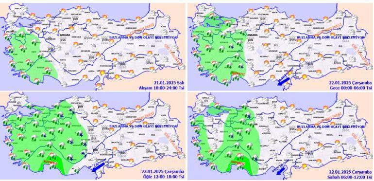 Meteoroloji yeni hava durumu haritası yayımladı İstanbul dahil birçok ile soğuk hava dalgası geliyor