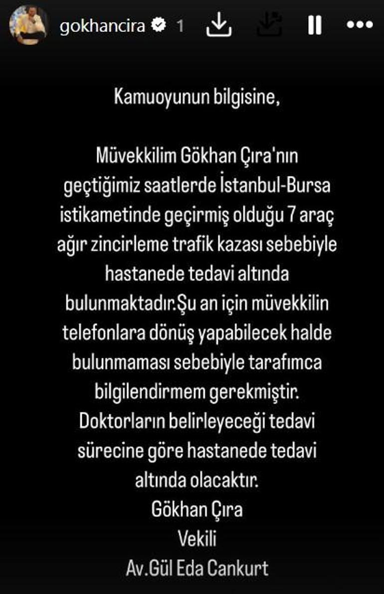 Kaza geçirdiği iddia edilmişti: Gökhan Çıranın sağlık durumu hakkında açıklama