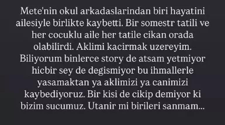 Boludaki yangın felaketi ünlüleri derinden yaktı Acı haberleri peş peşe paylaştılar