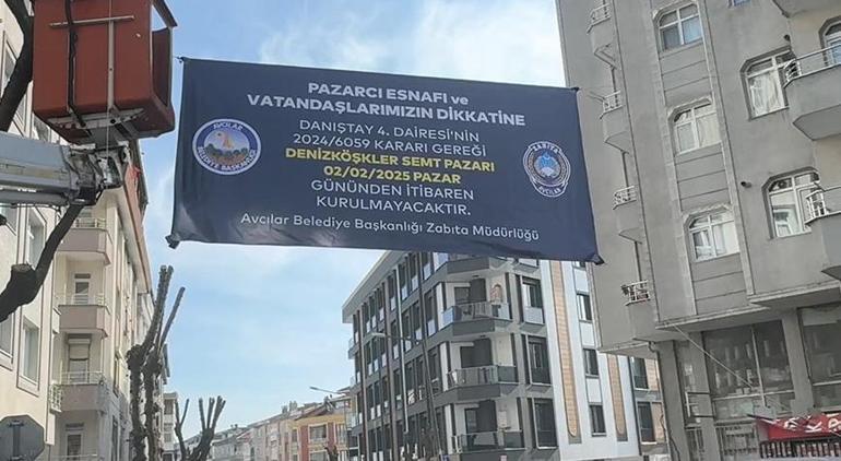 Avcılarda 50 yıllık semt pazarı Danıştay kararıyla kapatıldı