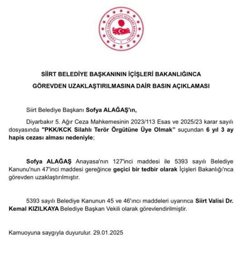 Siirt Belediyesine kayyum atandı İşte görevlendirilen isim...