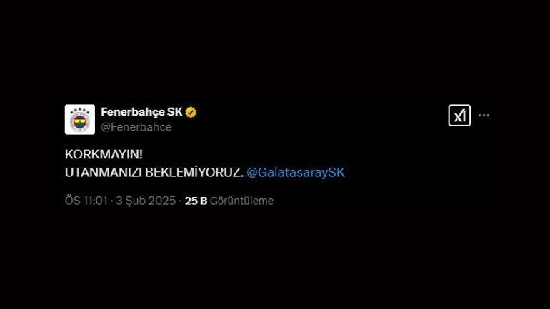 Fenerbahçeden Galatasaray için olay paylaşım