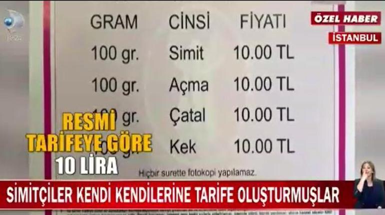 Simitçiler meğer kendi kendilerine tarife oluşturmuş Bakanlık harekete geçti