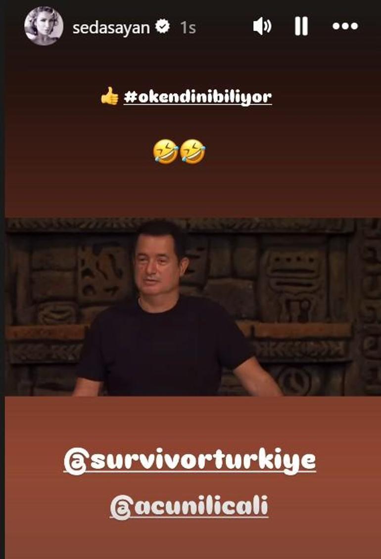 Survivorda Seda Sayan şarkılı gönderme Ünlü şarkıcı o anları paylaştı