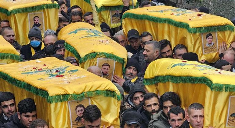 Lübnandaki toplu cenaze töreninde intikam yemini: Harekete geçmeye hazırız