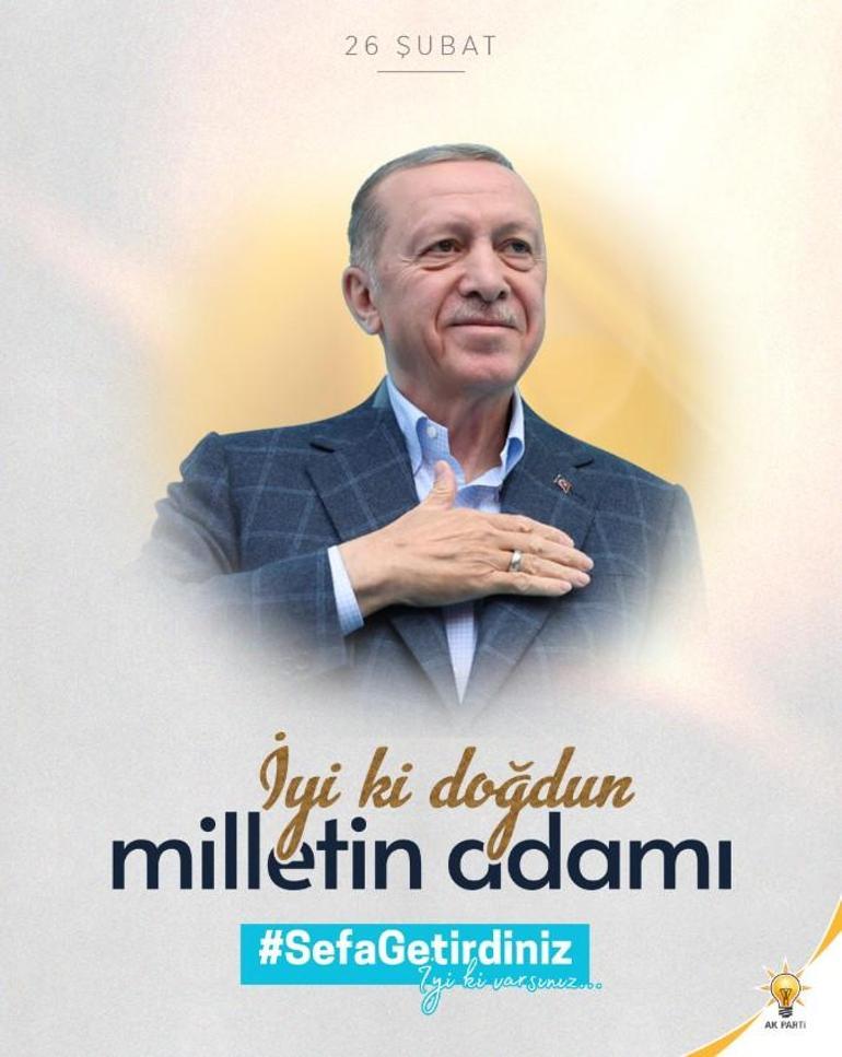 Uma mensagem especial de felicitações do Partido AK pelo aniversário de Erdoğan