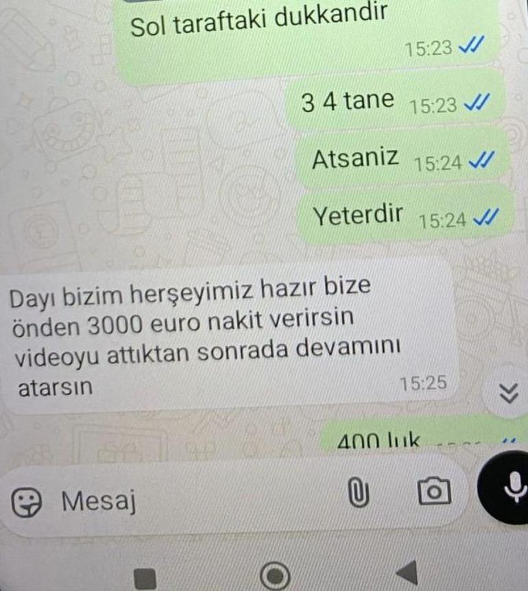 Haraç çetesinin Whatsapp yazışmaları Önce para sonra kurşunlama videosu