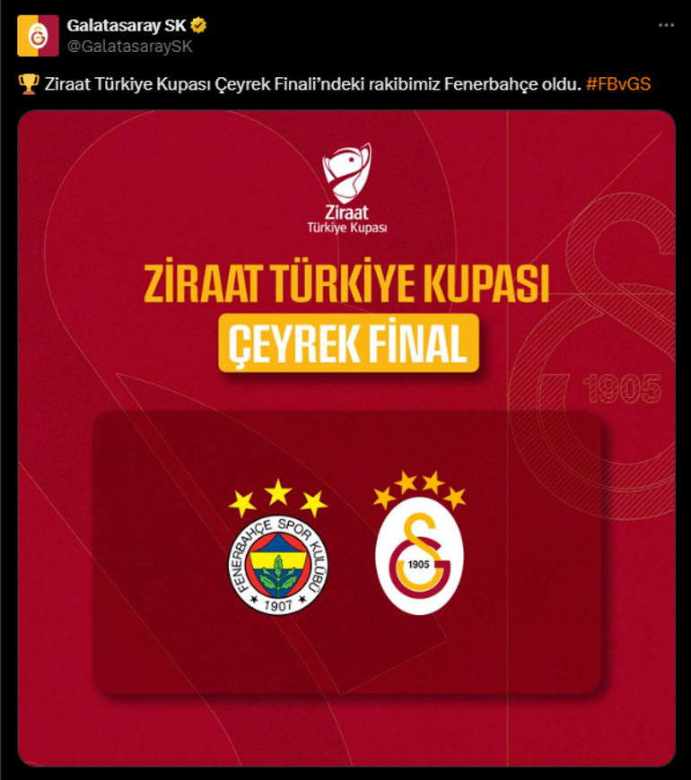 Galatasaraydan Fenerbahçeye yıldız göndermesi Futbolculardan paylaşım