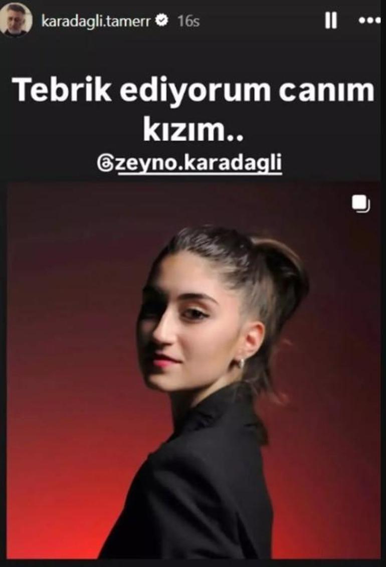 Tamer Karadağlının gurur günü Kızı Zeyno ikinci oldu