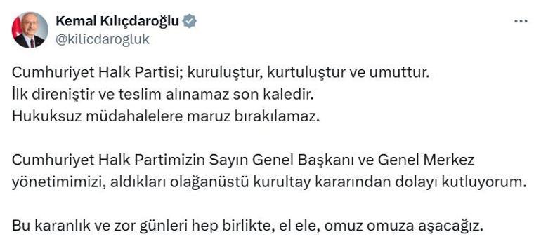 CHPde olağanüstü kurultay kararı nasıl alındı Kılıçdaroğlu aday mı