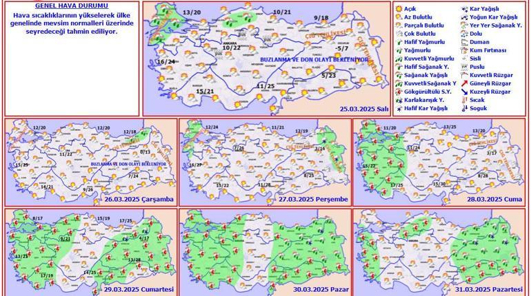 Meteoroloji haritayı güncelledi Bayramda plan yapacaklar dikkat