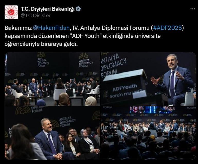 Dışişleri Bakanı Hakan Fidan, üniversite öğrencileriyle buluştu