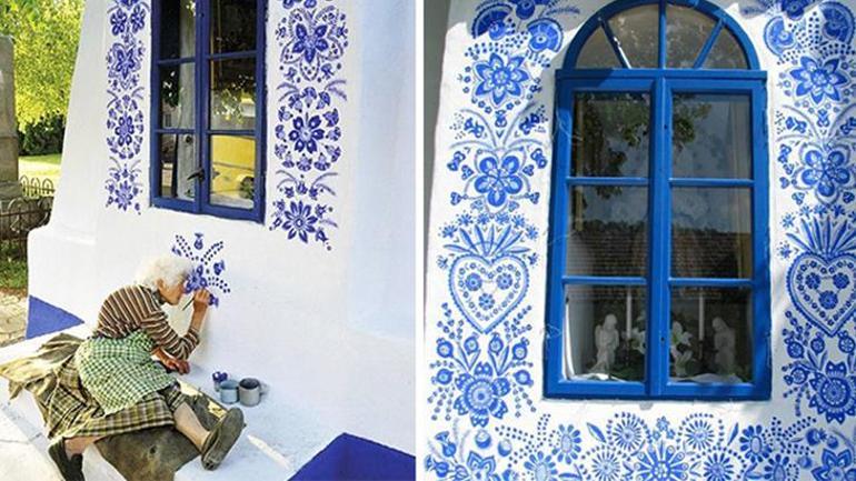 60ında ressam, 98inde duvar başında İs lekesini örtüyor, boyası köfte yağından