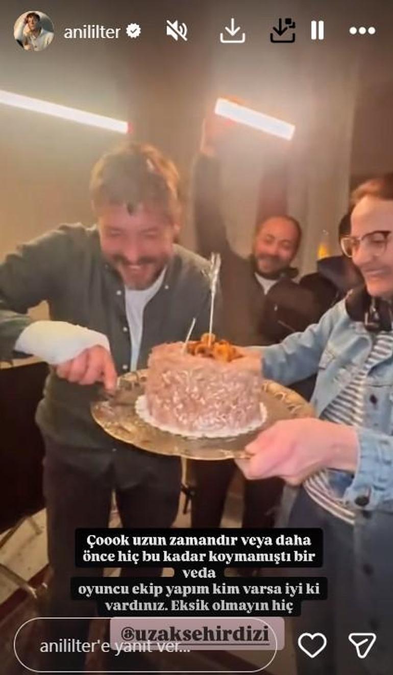 Uzak Şehir setinde Anıl İltere veda İyi ki vardınız, eksik olmayın