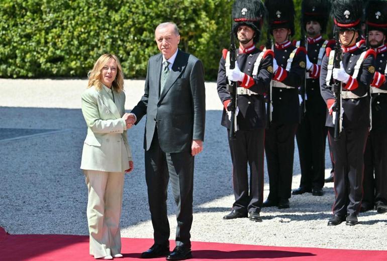 Son dakika Meloni Erdoğanı sembolik Villa Doria Pamphilide ağırladı: Masada en az 10 anlaşma var
