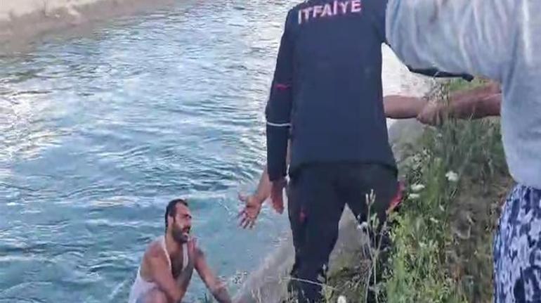 Adanada bir garip olay Sulama kanalına uçtu yardımları reddetti