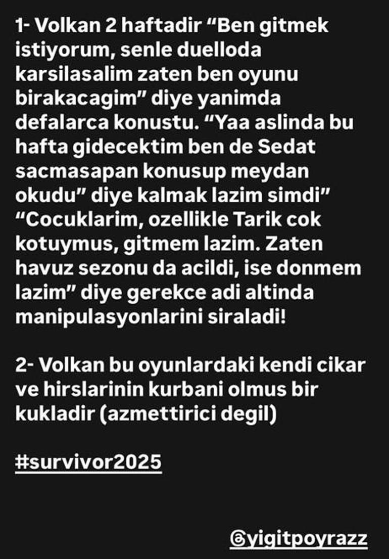 Survivor Yiğit Poyraz elendi, Pınar Sakadan olay paylaşım Bunun adına kalleşlik denir