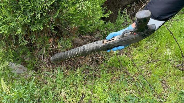 Okula çok yakın noktada Çalılar budanınca ortaya çıktı, ekipler alarma geçti