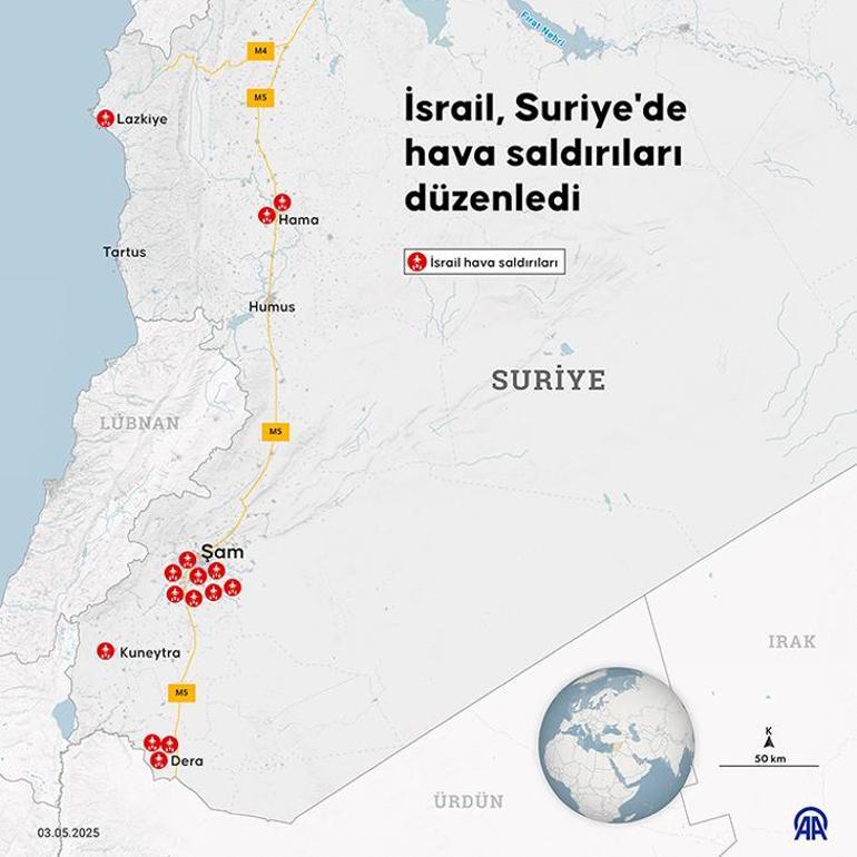 Son dakika İsrailden Suriyeye hava saldırısı Başkent Şam ve kritik bölgeler hedef alındı...