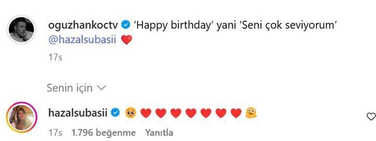 Romantik sevgili Oğuzhan Koç sevgilisi Hazal Subaşına aşkını ilan etti