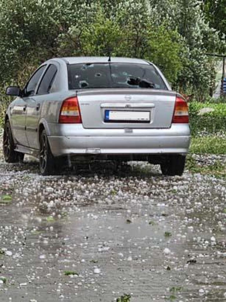 Kentte devasa büyüklükte dolu: Tavşan ve kuşlar telef oldu, ekili araziler zarar gördü