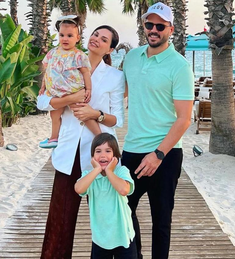 Dubaide tatil keyfi Tolgahan Sayışman ile eşi Almeda Abazi denizin tadını çıkardı