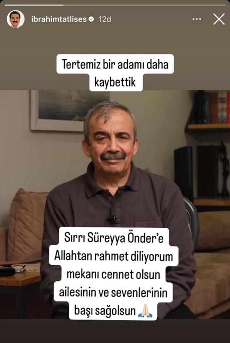 Sırrı Süreyya Önderin vefatının ardından ünlü isimlerden başsağlığı mesajları