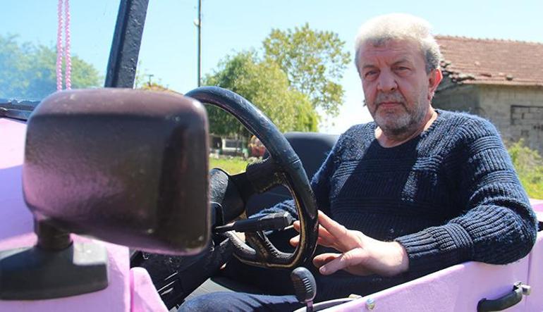 15 günde tamamladı Çapa motoruyla nostaljik otomobil yaptı