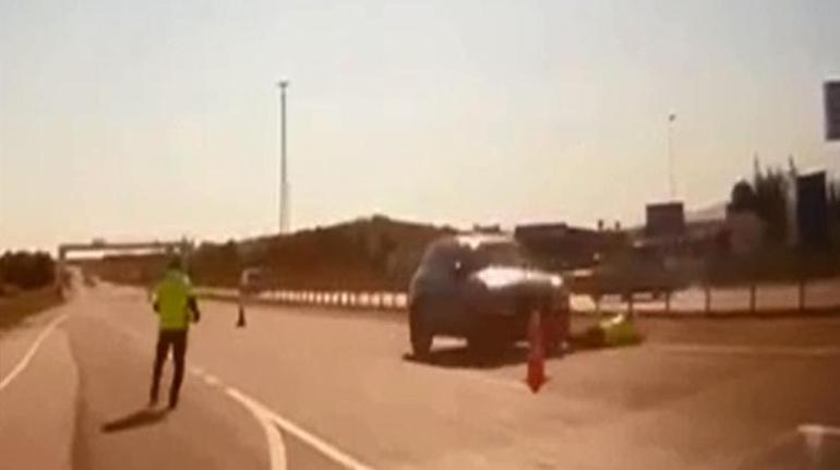 Tekirdağda Dur ihtarına uymayıp polise çarptı ve kaçtı Saklandığı menfezde yakalandı